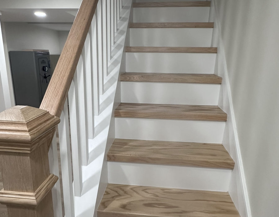 Finished basement by Hamlett Renovations